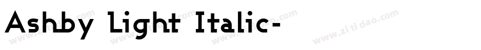 Ashby Light Italic字体转换